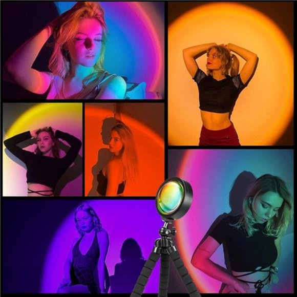 Sunset Lamp Projector, Countless Colors Sunset Lamp with APP & Remote Control - Picture 2 of 6